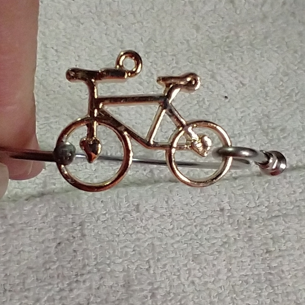 Silvertone goldtone bicycle 🚲 spoke bracelet